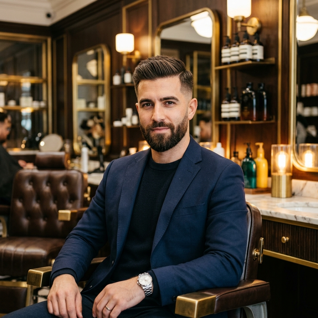 Premium men's grooming and haircut services